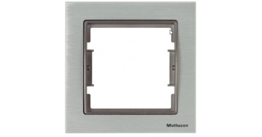 ЕЛИТРА РАМКА ЕДИНИЧНА- НАТУРАЛЕН-СИВ-20бр/к