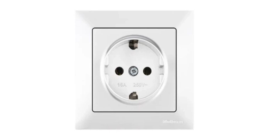 КАНДЕЛА КОНТАКТ ШУКО ЕДИНИЧЕН 16А БЯЛ