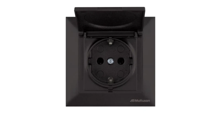 КАНДЕЛА КОНТАКТ ЕДИНИЧЕН С КАПАК 16 А ЧЕРЕН