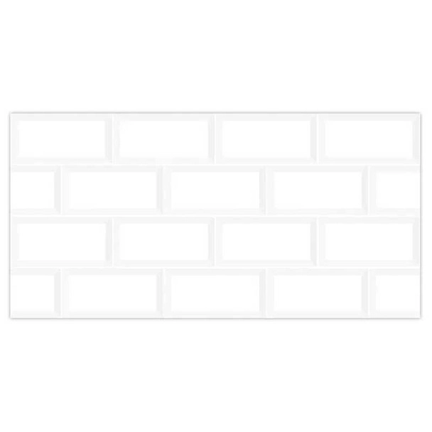 Плочки за гръб на кухня "Оливия" бял 30x60cm