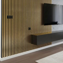 Акустичен панел от MDF 60x275см Голд + ПОДАРЪК: Лепило