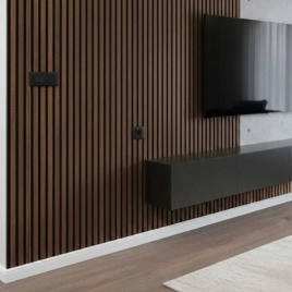Акустичен панел от MDF 60x275см Тъмен Орех + ПОДАРЪК: Лепило